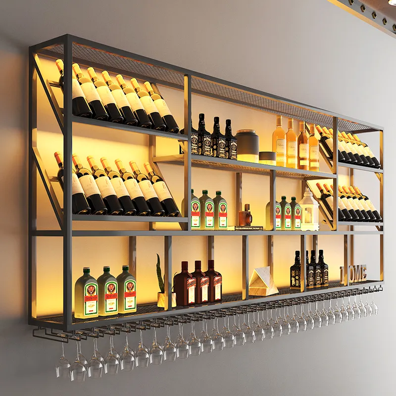 Wall Mounted Liquor Shelf Gold Wall Mounted Wine Racks Bottle