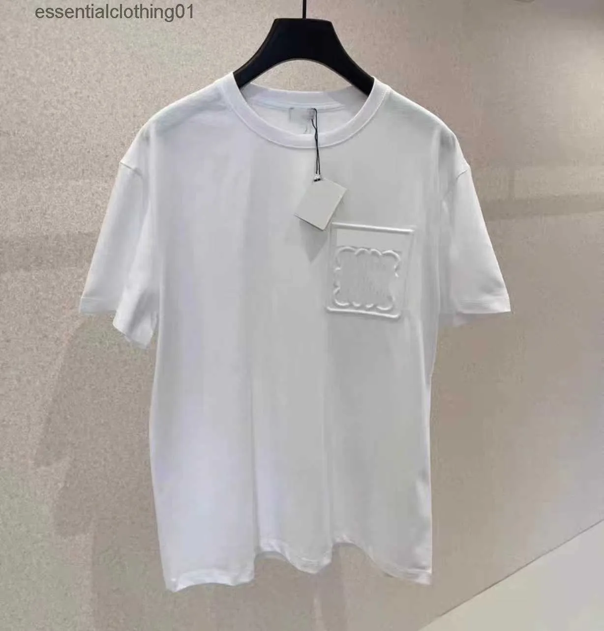 Herr t-shirts Mens T Shirts Designer tredimensionell lättnad Kort sle crewneck Top för män och kvinnor par C240413