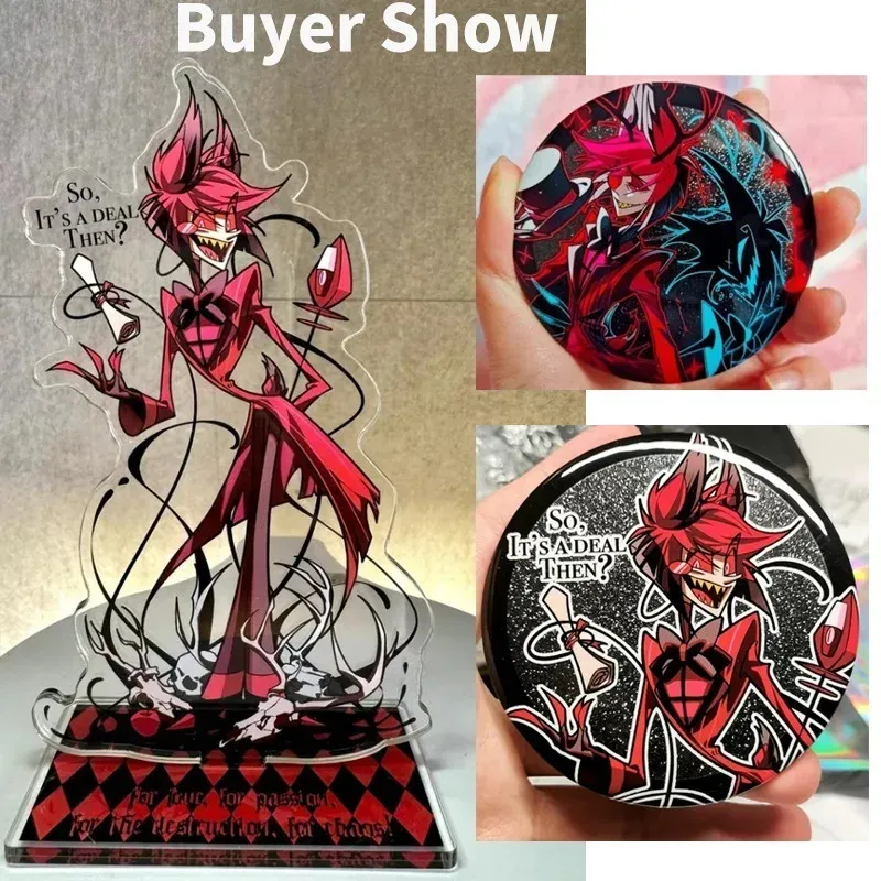 Hazbin Alastor 15cm Acrylic Badge Stand Anime Official Standing