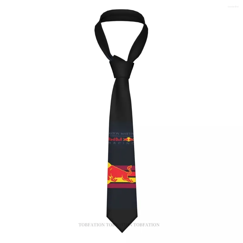 Bogenkinos Rot-Double-Bulls drucken lässig Unisex Halskrawatte Hemd Dekoration Schmaler gestreiftes Schlanker Cravat