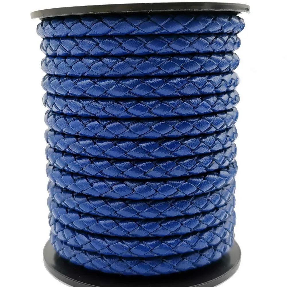 Cool Round Bolo Braided PU Leather Cord – 3/4/5/6mm X 5M – DIY Accessories String Rope