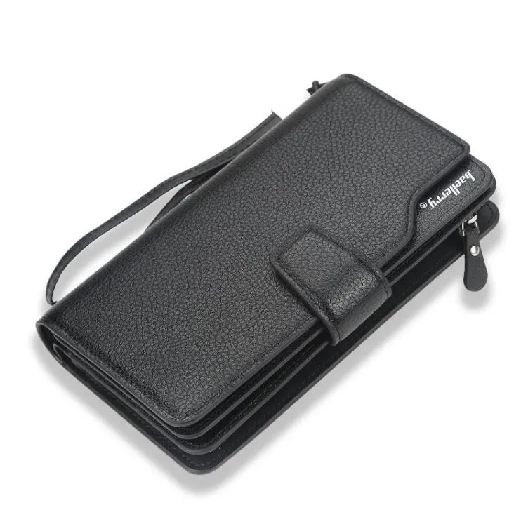 Portefeuilles de grande capacité hommes Pu en cuir support de téléphone portefeuille Portefeuille entreprise mâle pochette à glissière longue haleine Men039s gros argent b1430678