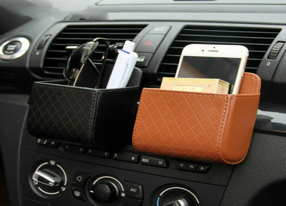 Boîte de voiture organisationnelle Air mais boîtier Hanging Pocket Leather Phone Mobile Lunes Mobile Lunes Conserve ACCESSOIRES FACIAUX ATTALES6564731