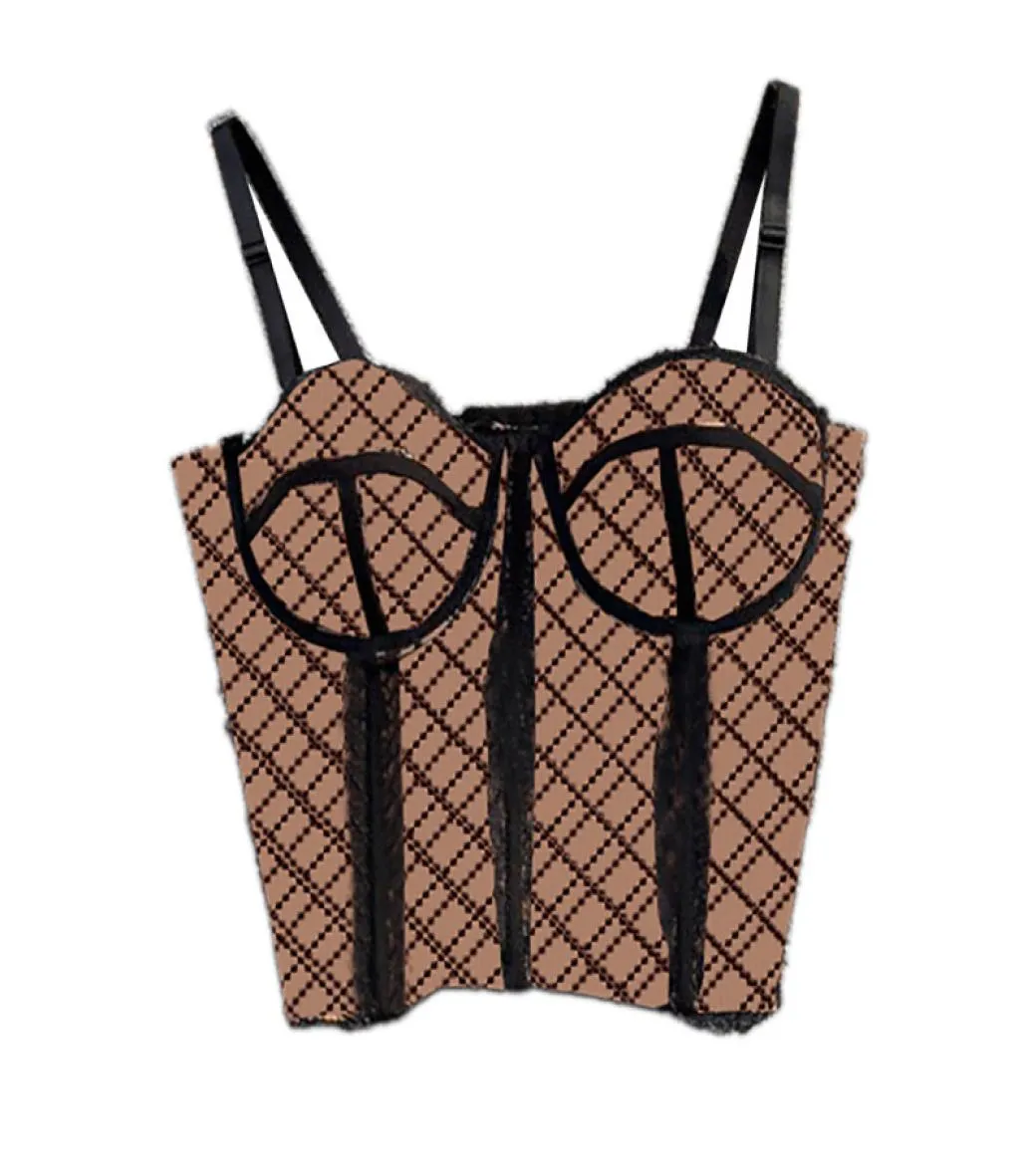 Luxe zwart korset top vrouwen sexy push -up verstelbare bustiers kanten geborduurde sling corsets5291754