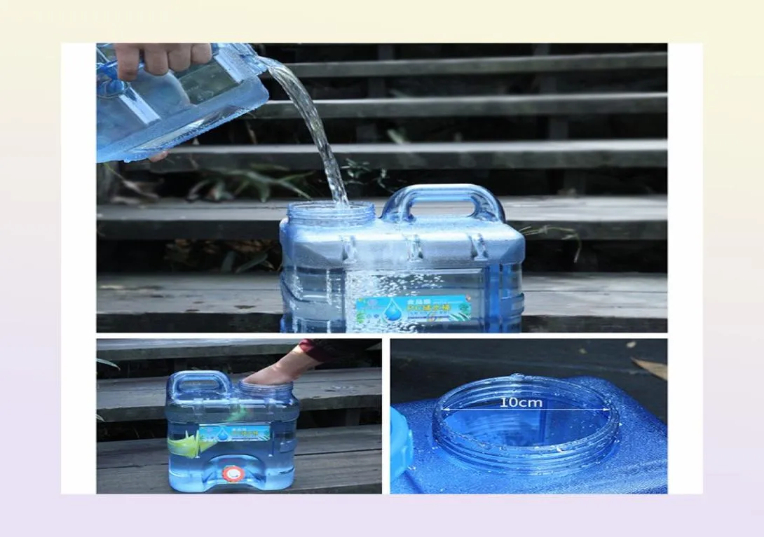 water bottle 18l 20l 22l Outdoor Water Bucket Storage Container with Tap Big Capacity Car Tank Food Grade for Picnic Hiking 2210131279321