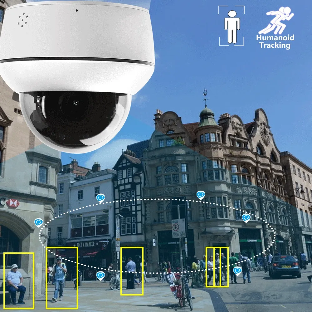 HD 5MP PTZ Dome Security Camera With 5X Optical Zoom And Two Way Audio ...
