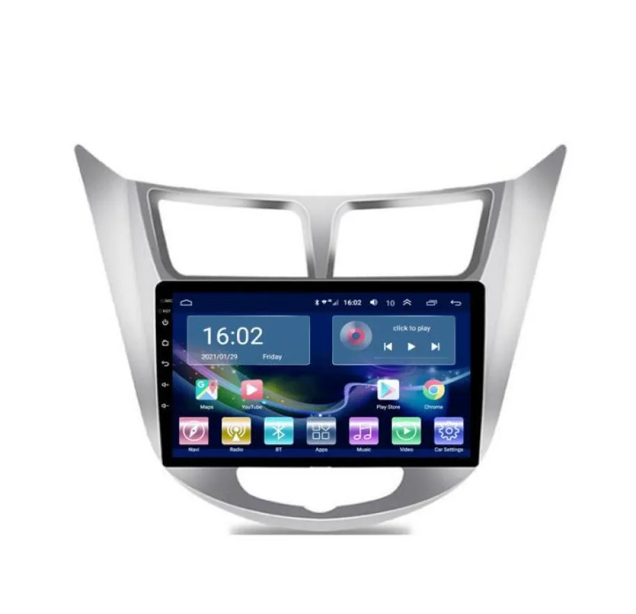 Automobile per le giocatore multimediale di navigazione GPS Android per Hyundai Accent Verna 20122017 2DIN 4G RDS nodvd8682344
