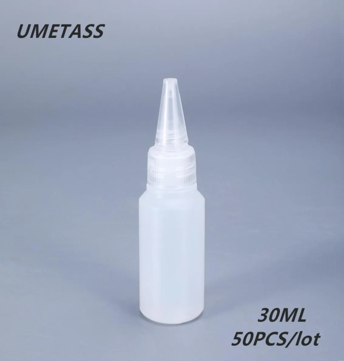Bouteilles de rangement Jars Umetass 30 ml Small Squeeze PE Plastique pour l'huile de colle rond Bouteille Round Bootoproof Liquid Conteneur 50pcslo5951338