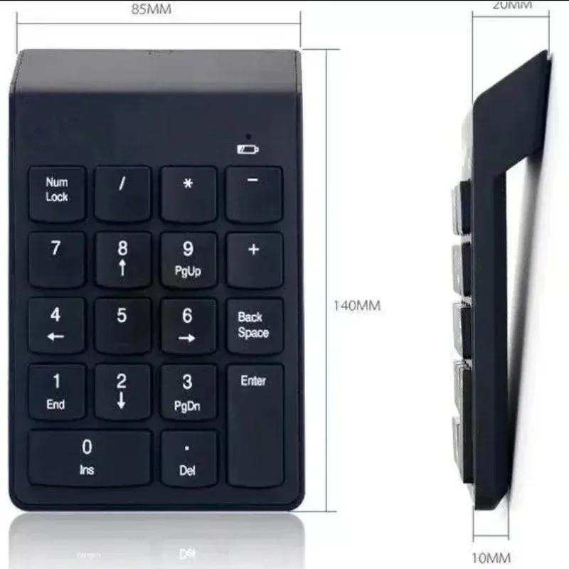 2.4G Беспроводная компьютер числовая клавиатура USB Беспроводная мини -клавиатура коммерческие 18 клавиш