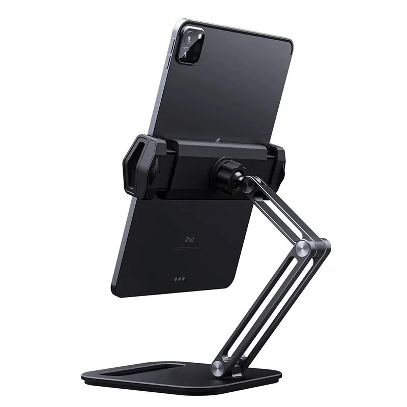 2024 Aluminum Tablet Stand Desktop Phone Tablet Holder Stand Flodable Adjustable 5-13inch Tablet Phone Desktop Mount for iPad Pro12.9 for