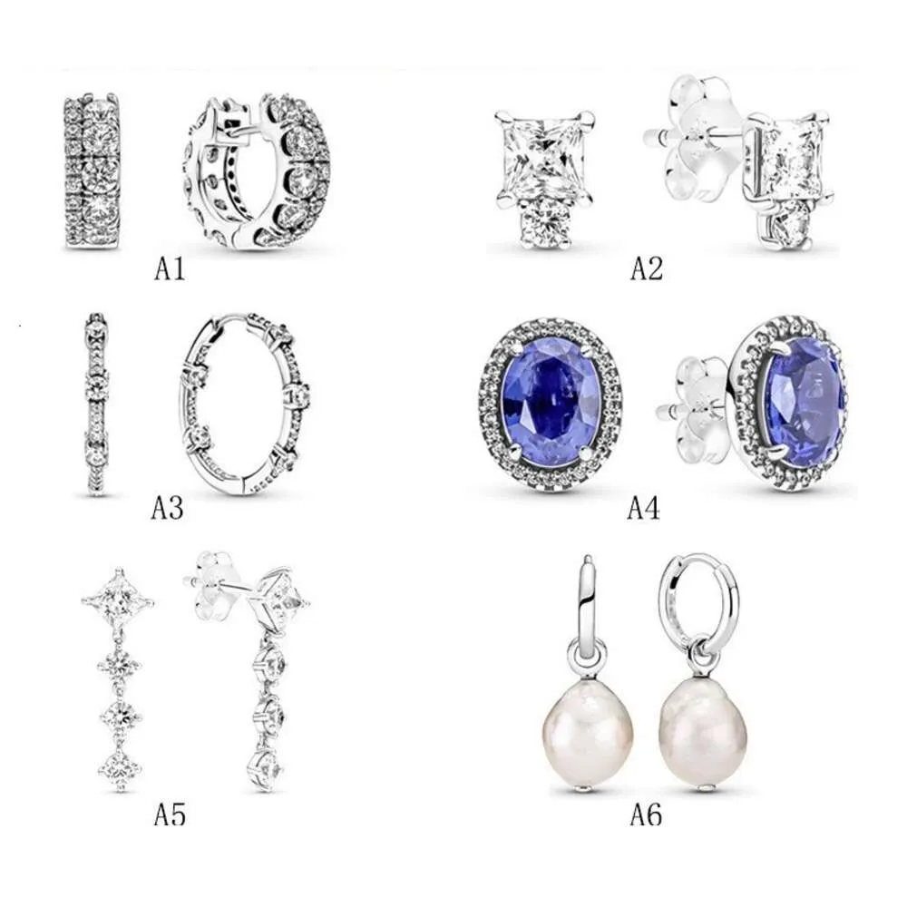 Bijoux de créateurs pandoras oreilles S925 boucles d'oreilles en argent pur nouveau produit boucles d'oreilles de glounds étincelants