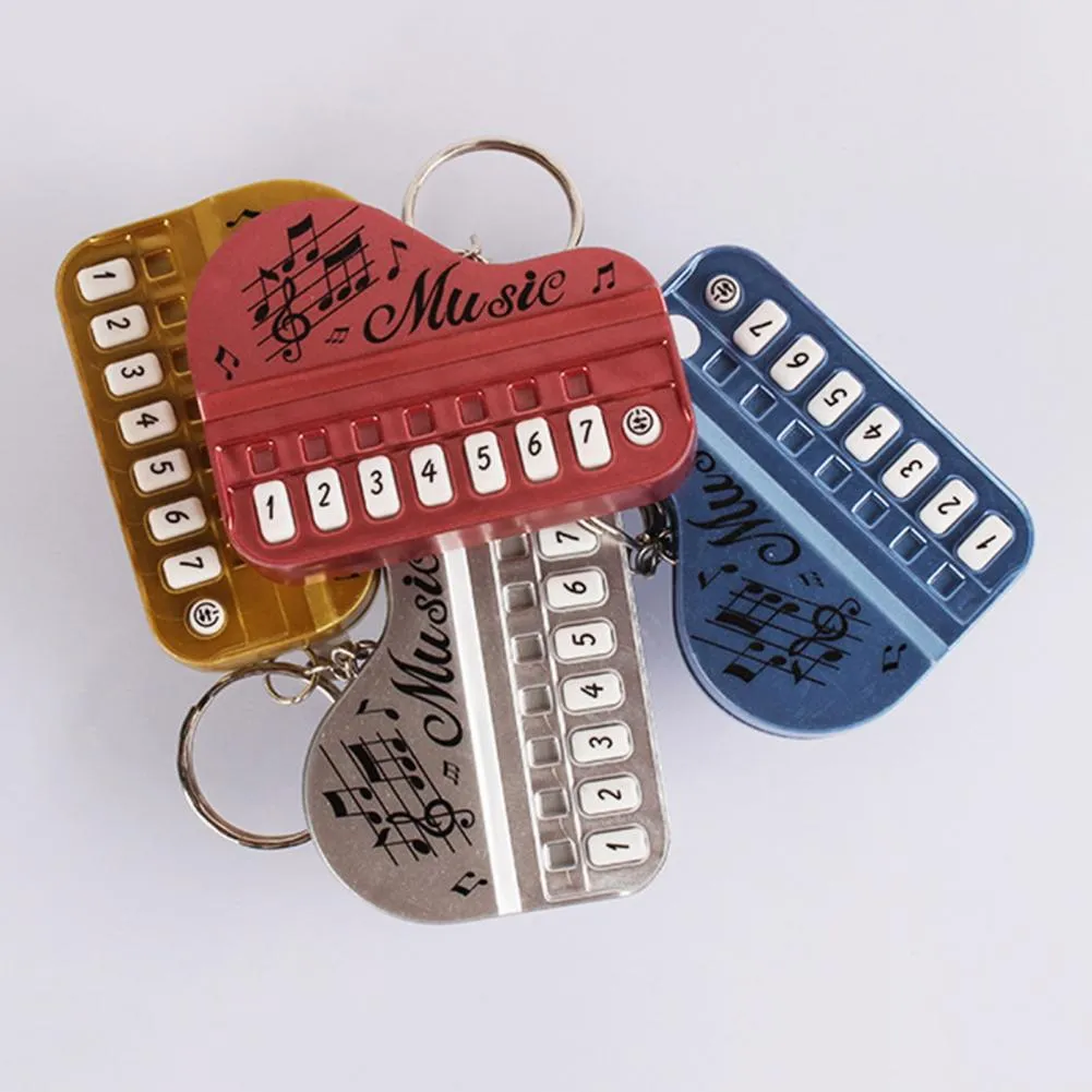 8-Key Mini Piano-Shaped Electronic custom made keychains