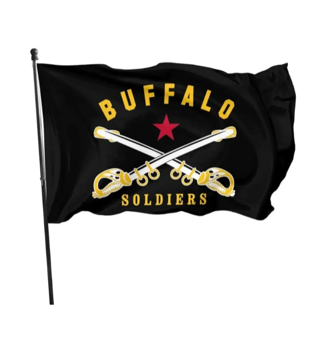 Buffalo Soldier America History 3039 x 5039ft Flags Outdoor Celebration Banners 100d Polyester High Quality With Brass GROMM9724770