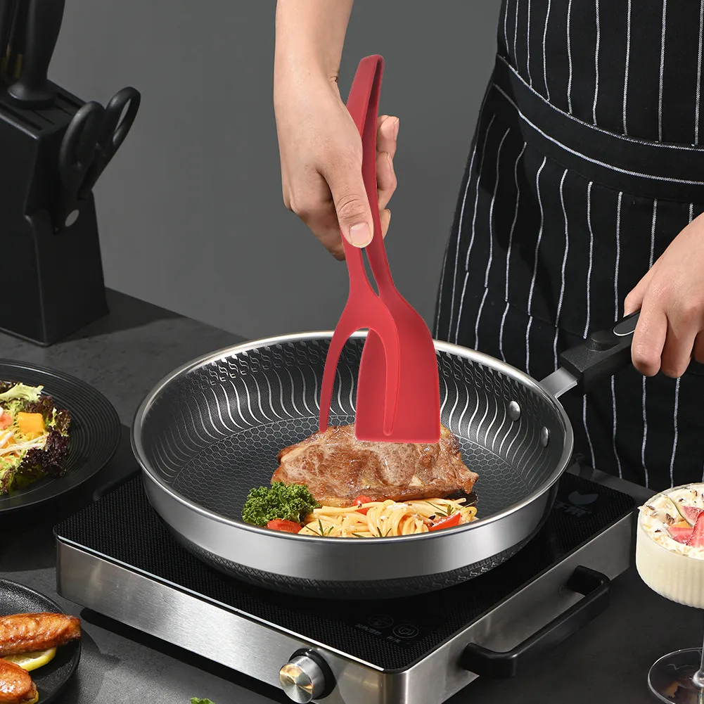 2 Em 1 Silicone Spatula Pinças: Utensílios De Cozinha Conjunto Para  Cozinhar, Grelhar E Servir De $34,87 | DHgate, image size:1001x1001