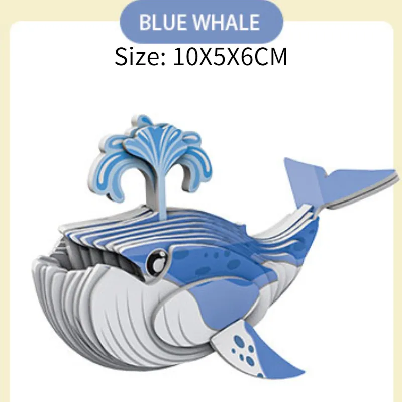 Save Big on Bulk Blue Whale 3d Model Childrens 3D Puzzles: Blue Whale Paper  Puzzle Educational Montessori Toy For Kids DIY Assembly, 3D Printed Puzzle  - Main Image