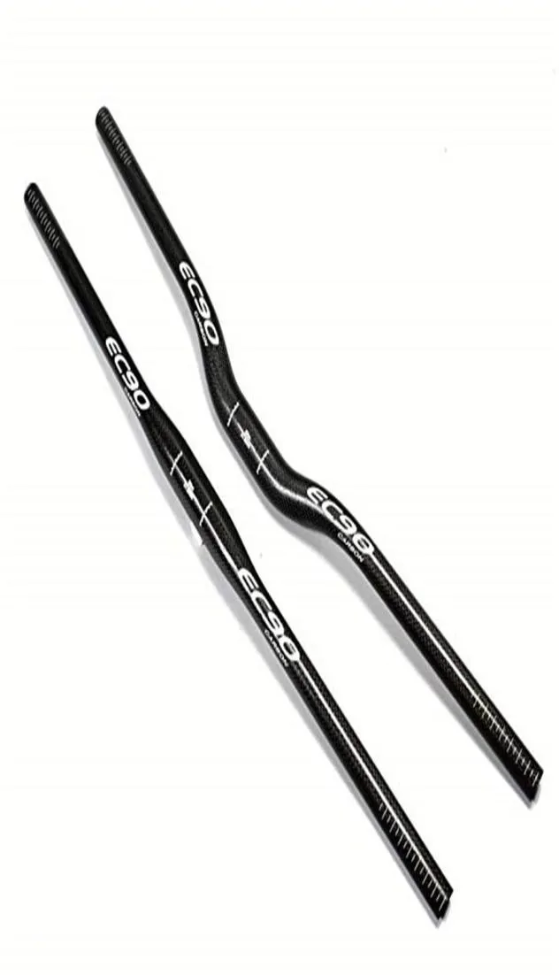 EC90 Rower Kierunek 760 mm węglowy MTB Flat Risebar Black Carbon uchwyt MTB Mountain Flatriser 3K kierownica 9683795