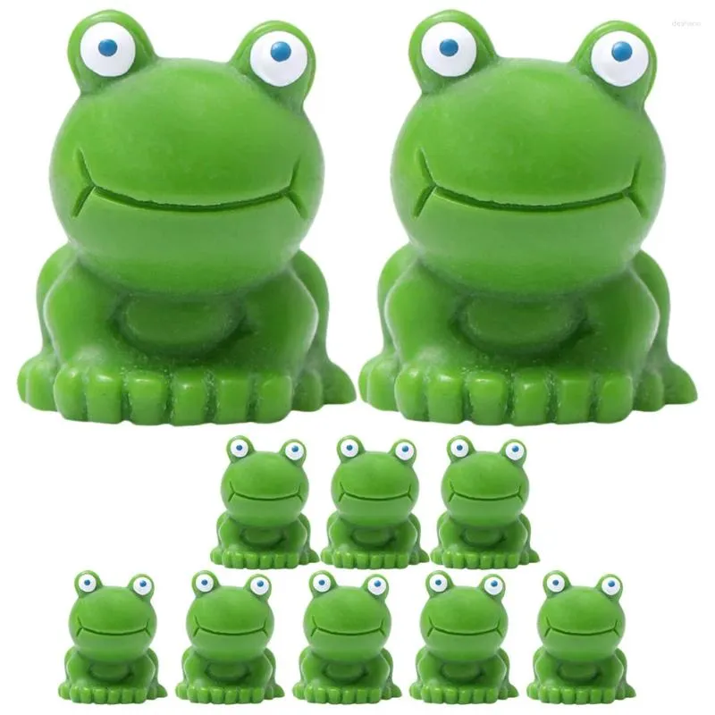 ガーデンデコレーション10 PCS ORNAMENT FROG MODEL FIGRINES樹脂ミニチュア彫像ケーキ