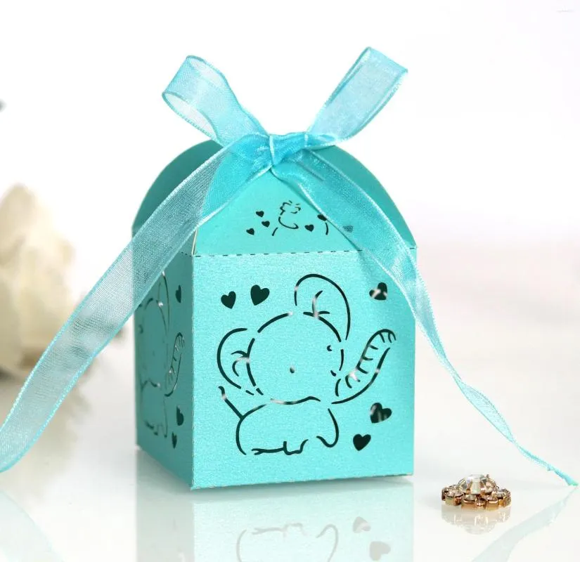 Gift Wrap 10pcs/Set Elephant Shaped Candy Box For Baby Shower Cute Boxes Children Birthday Party Favors Packaging Supplies