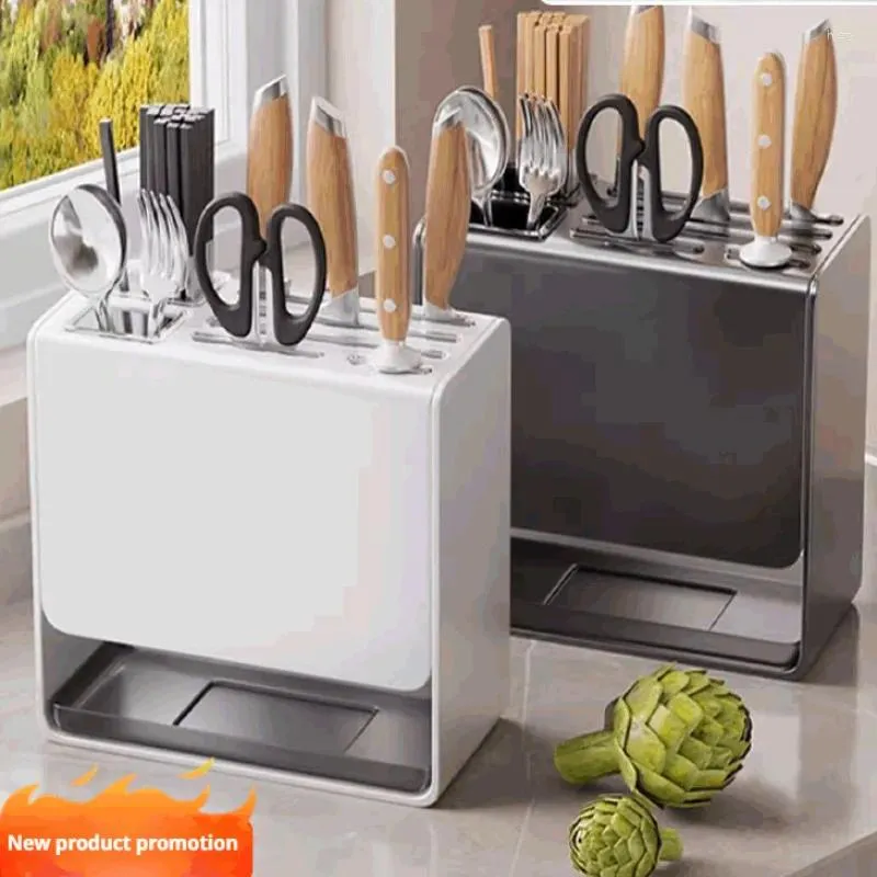 Kitchen Storage Home Multifunctional Knife Rack Shelf Safety Protection Hole-free Wall-mounted Put Knives