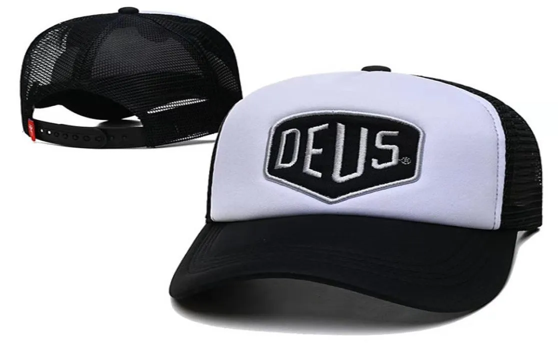 2021 Deus Ex Machina Baylands Trucker Snapback Caps polos Black MOTORCYCLES Mesh Baseball Hat Sport Pray October Cap Casquette9511099