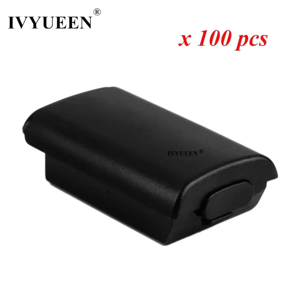 Cas Ivyueen 100 pcs Black White Battery Pack Shell Shell pour Xbox 360 Wireless Controller AA Battery Back Base Remplacement Shell Mod