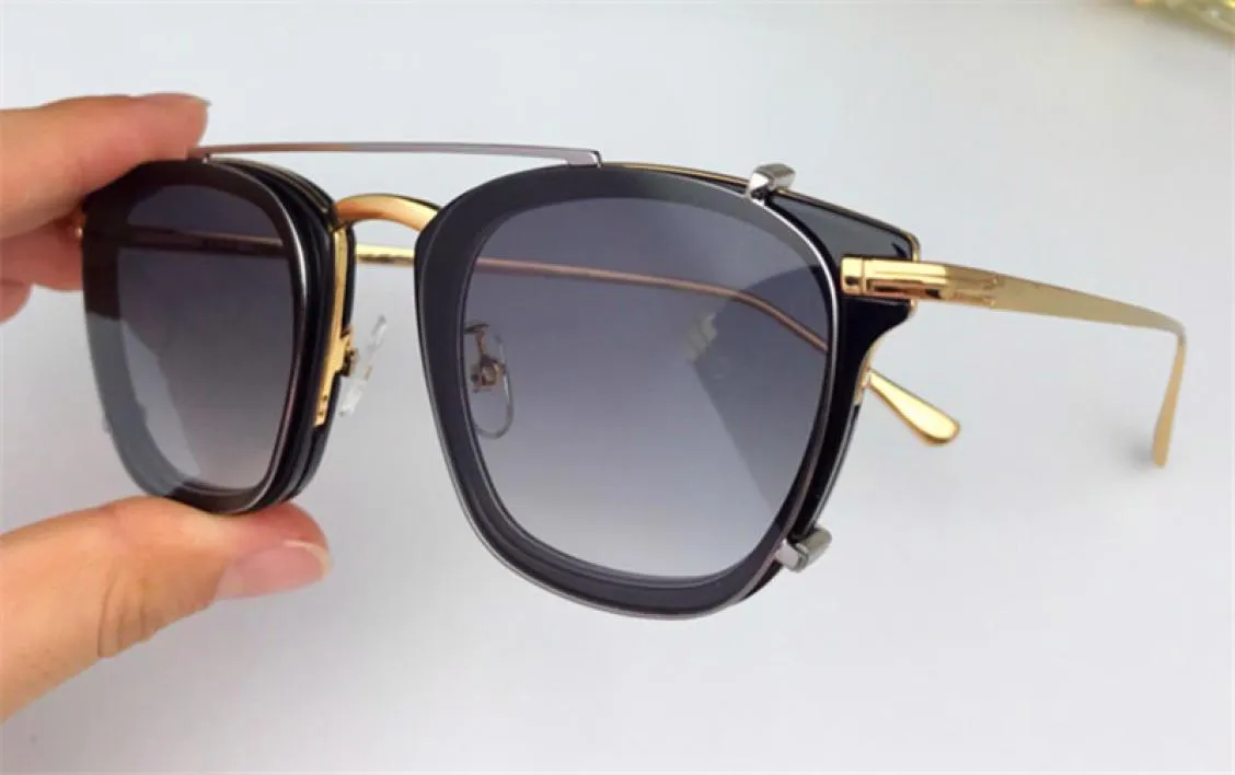 Nouvelles lunettes de soleil créatrices de mode 5496 Cadre carré Double-lentilles détachables Lunes optiques et lunettes de soleil Série Top Quality F9024008