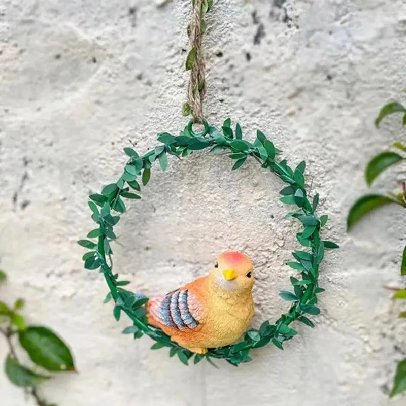 庭の装飾装飾ペンダント樹脂気まぐれな花輪を吊るし、バルコニーのための愛らしいポーチの装飾