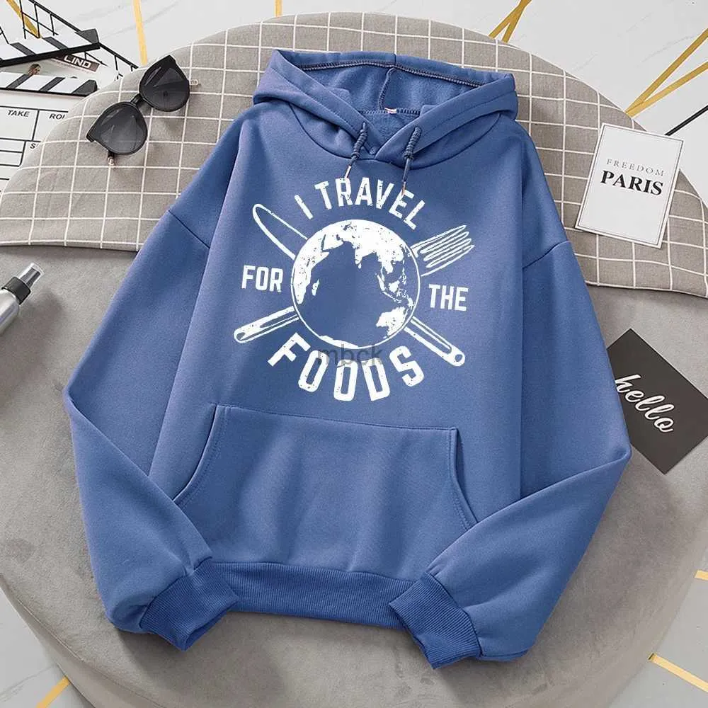 Hoodies pour hommes Je voyage pour les aliments autour du sweat à sweats à sweats à sweats à sweats à sweats à sweats à sweats à sweats décontractés chauds et sweats à sweats occasionnels chauds à sweat à sweats à sweats lâches