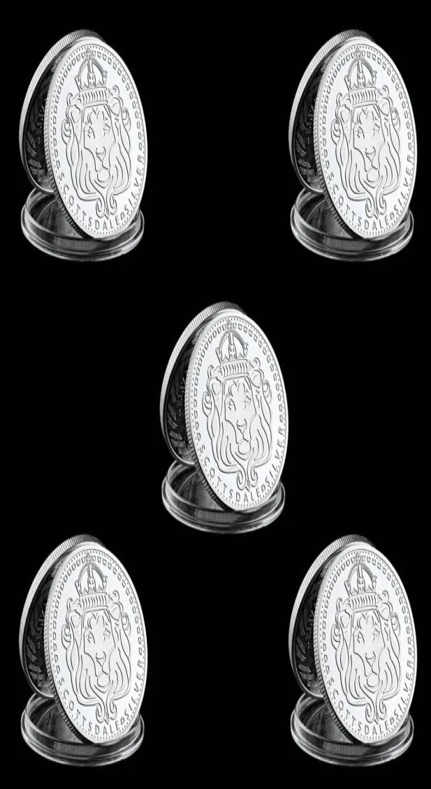 5PCS Scottsdale Mint Omnia Paratus Craft 1 Troy Oz Silver Splated Coin Collection z twardą akrylową kapsułką6455561