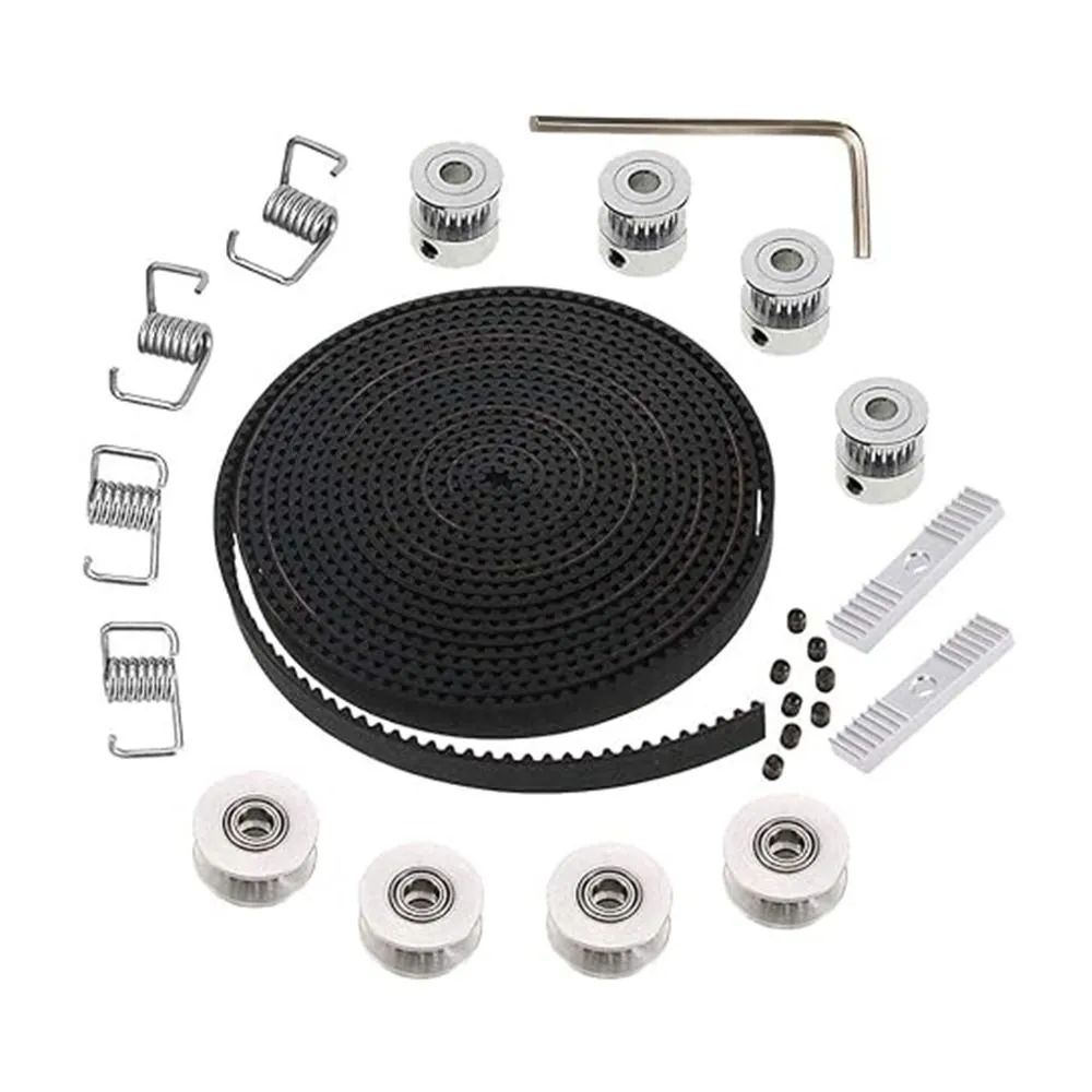 16Pcs GT2 Timing Belt Fixing Piece, Aluminum Alloy Maldives
