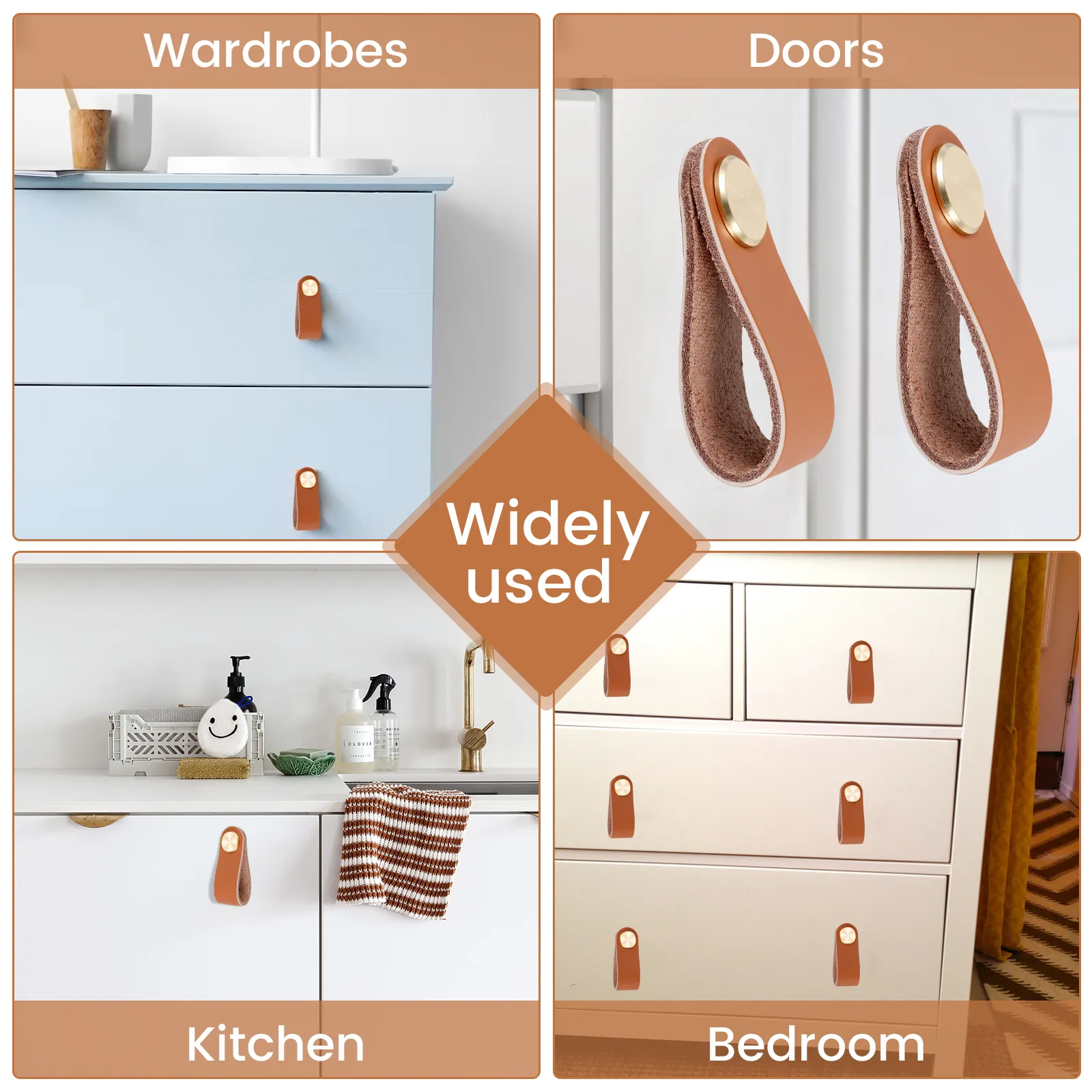 Leather Drawer Pulls Cabinet Handles Metal Thickened Leather Knobs for  Kitchen Cabinet Drawer from Dhgate Other Building Supplies - price 11.2