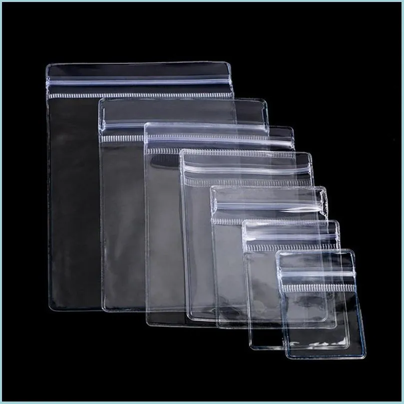 Tags, Price Card Clear Pvc Zipper Lock Bag Mini Small Reclosable Sealing Transparent Bags Jewellery Arts Crafts Packing Pouches Drop D Dhiso