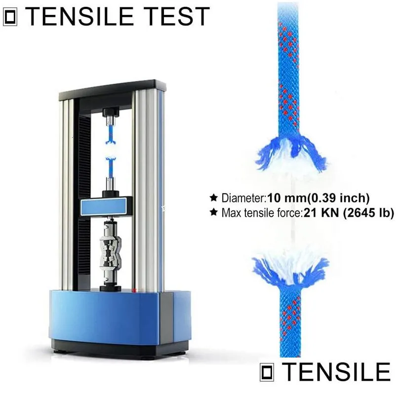 Klimmentjes 10m 20m 1012 mm diameter hoge sterkte koord veiligheidsklas rots touw wandelaccessoires cam apparatuur overleving ontsnapping gereedschappen drop dhotm