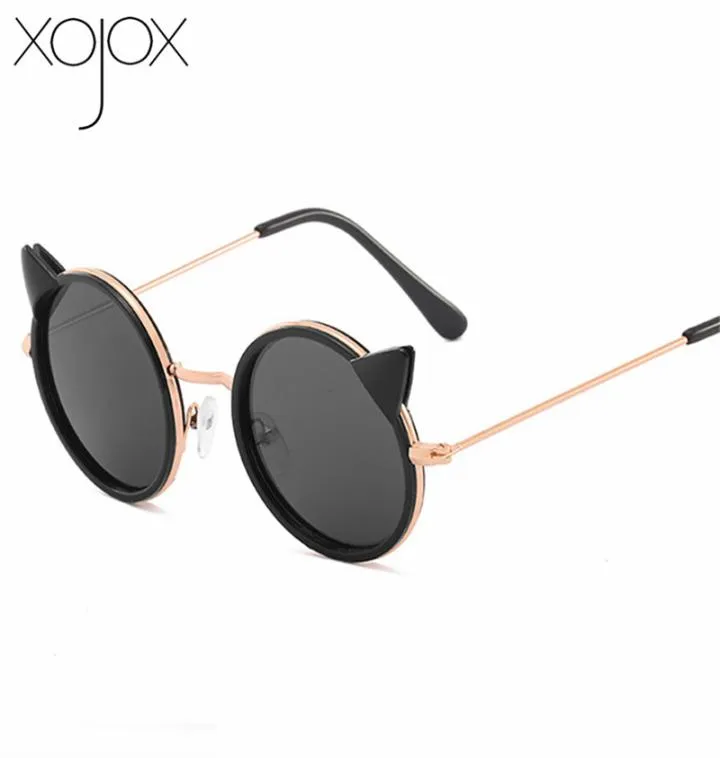 XojoX Cat Ear Kids Sunglasses Boys Grils Cute Cartoon Round Glasses for Children Eyewear Outdoor UV400 Goggles4156864