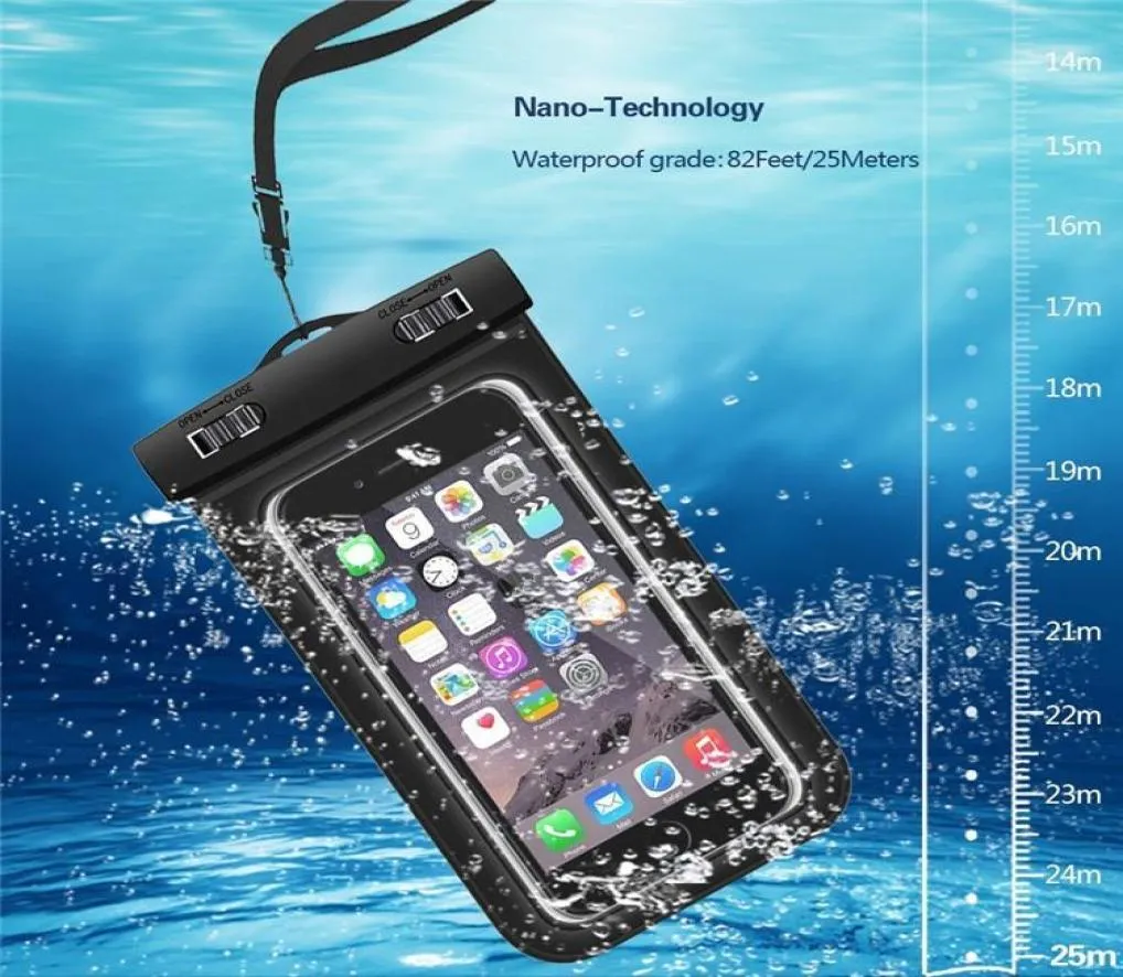Dry Bag Waterproof case bag PVC Protective universal Phone Bag Pouch With Compass Bags For Diving Swimming For smart phone up to 56516144