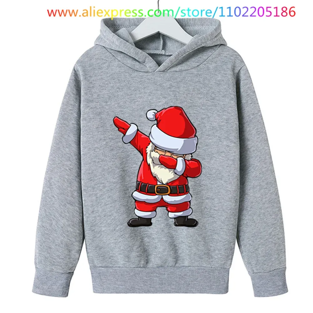 Christmas Hoody Kids Sweatshirts: Festive Santa Hooded Pullover