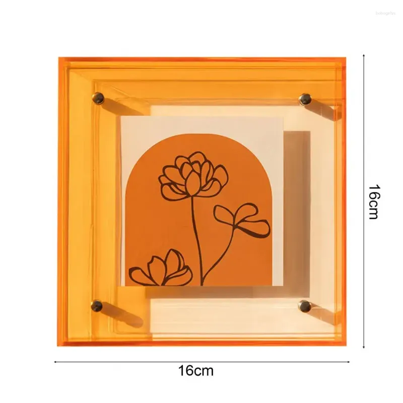 Frames Frame de PO transparent Ornements acryliques vibrants pour décoration de bricolage Mur Mouprocs Impression d'images