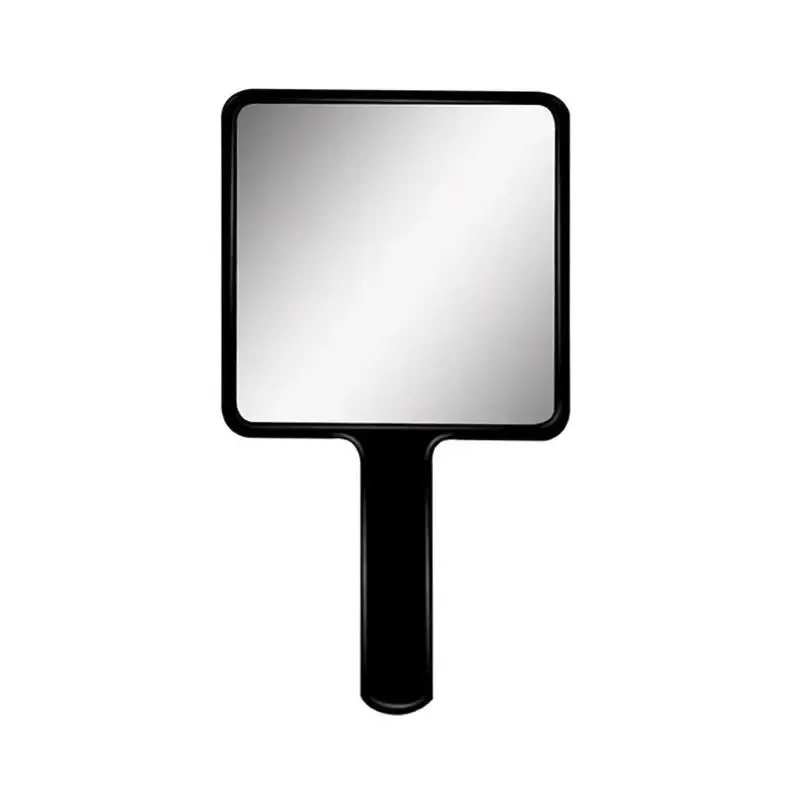 Handheld Make -up Mirror Quadratwaschtschaft mit Griffhand Salon Kompaktspiegel Kosmetik für Frauen