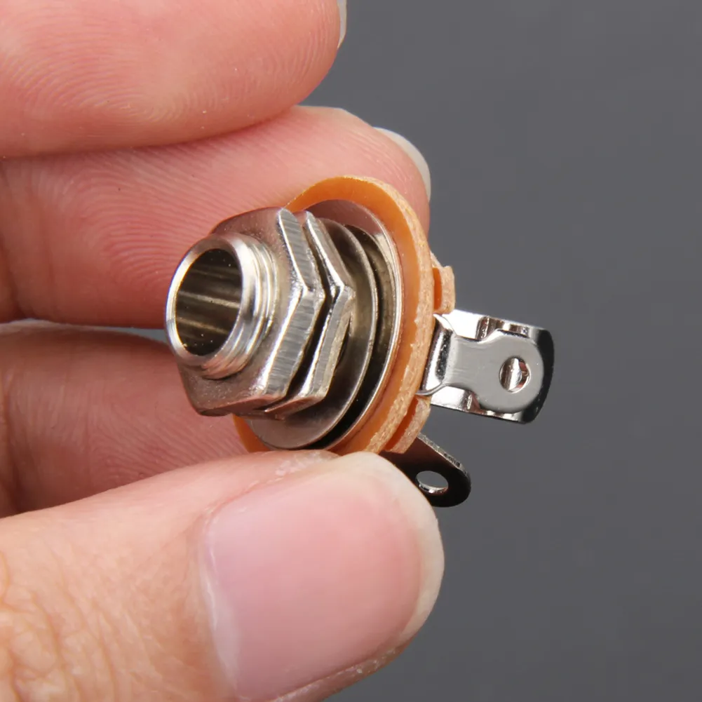 35mm Mono Input Jack 2-Conductor 1/4 Inch Nickel Electric Guitar