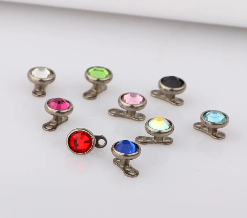 14G G23 Titanium Micro Dermal Anchor 316L Stainless Steel Top and Base Drive Skin Fancy Body Jewelry6346595