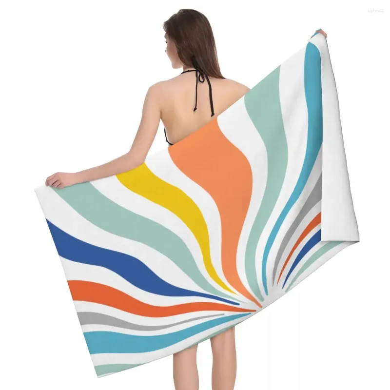 Serviette de serviettes serviettes de plage piscine grand sable sans sable microfibre rapide sèche de bain léger nage