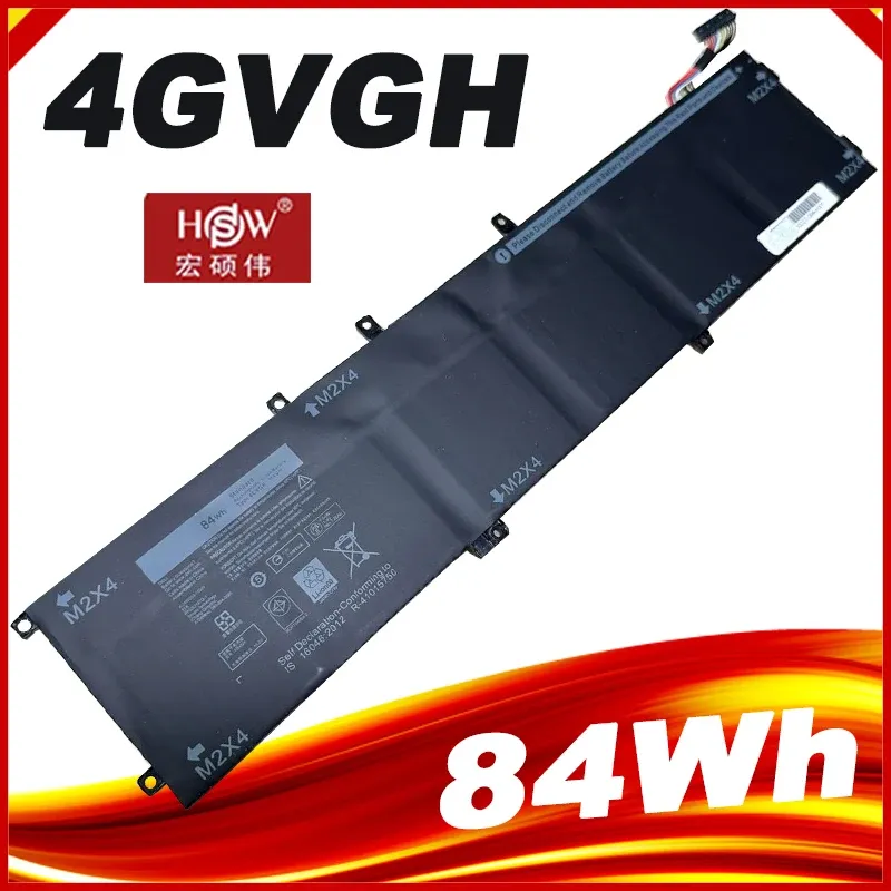 Batterie Nuova batteria per laptop 4GVGH per Dell Precision 5510 XPS 15 9550 Serie 1P6KD T453X 11.4V 84Wh