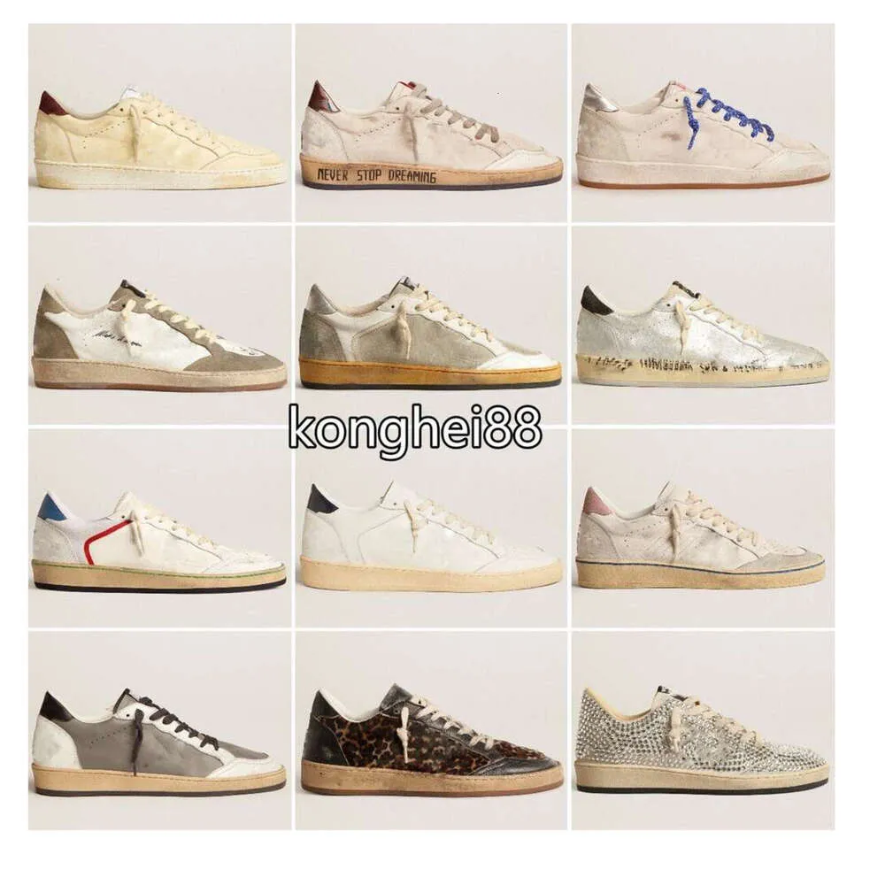 Chaussures habillées de créateurs chaussures décontractées Golden Ball Star Sneakers Italie Classic White Do-Old Dirty Star Sneakers Quality Femme Femmes et Chaussures Femmes Andman