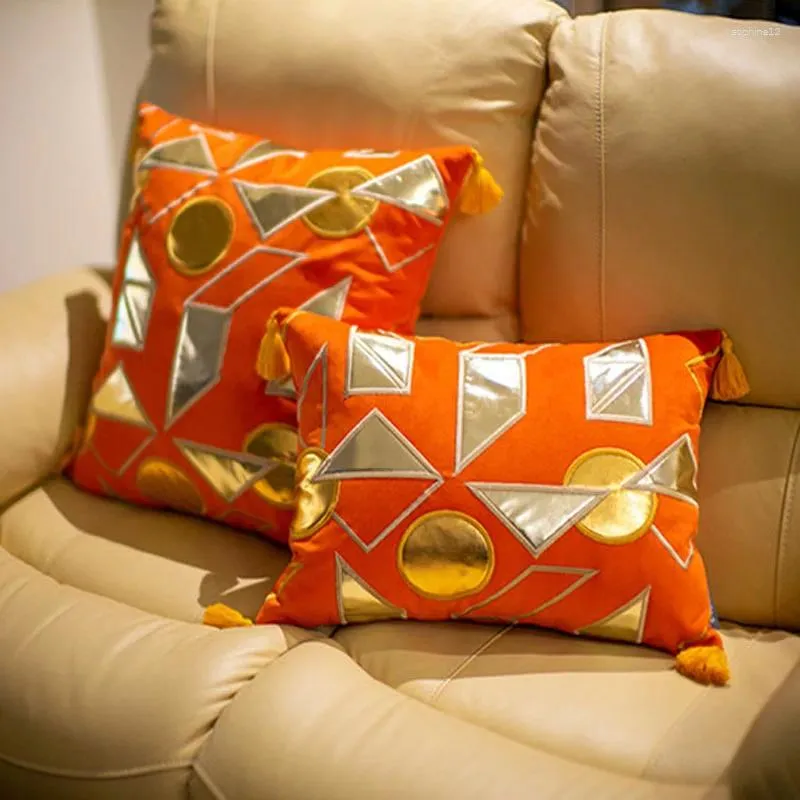 Poduszka luksusowa okładka haftowa na łóżko domowe kussyna nieregularna geometryczna almofada cojines dekorativos para sofa dekoracje