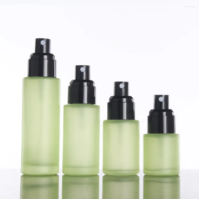 Opslagflessen 30 ml glazen reisfles cosmetische groene matte lotion/spray
