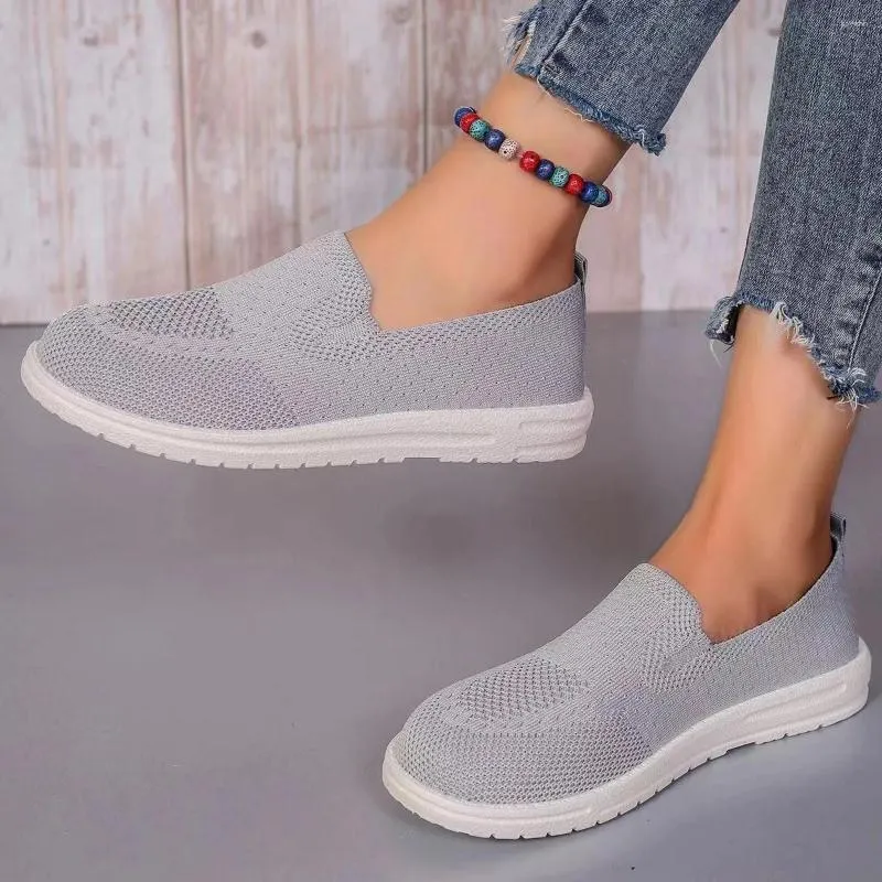 Casual Shoes Summer Sneakers Women Breathable Mesh Lightweight Walking Slip-On Driving Loafers Zapatos Casuales