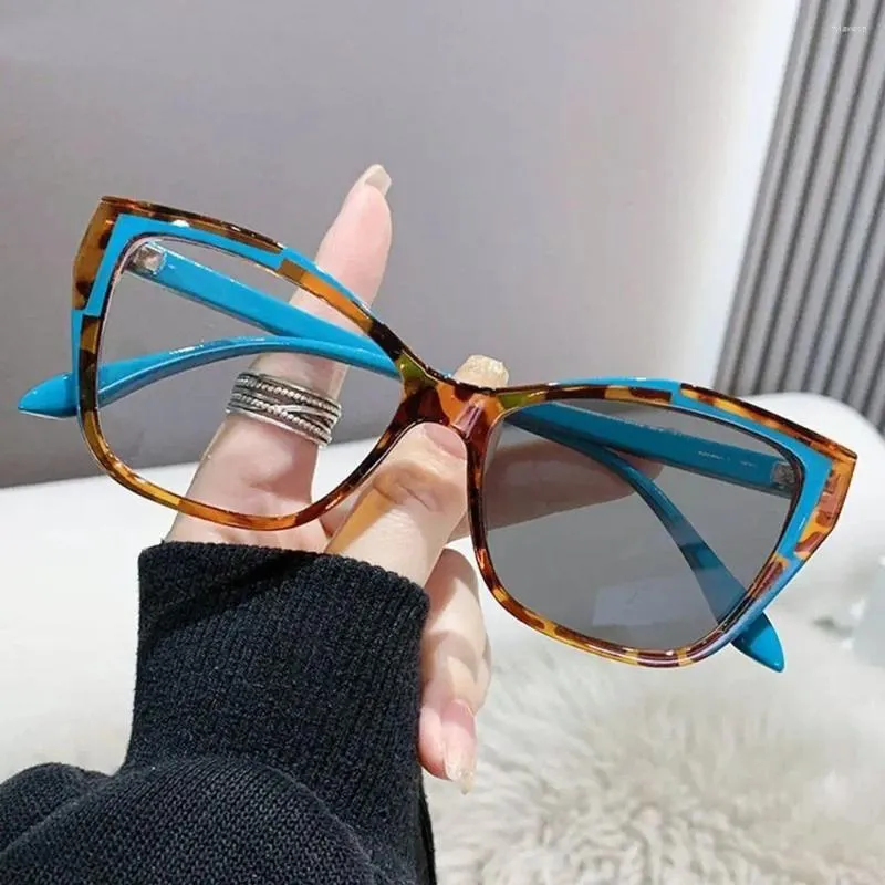 Sonnenbrille pochromische Anti-Blau-Lichtgläser Augenschutz Blau Strahl Blockierrahmen Brillen Ultraleichte PC Computer Schutzbrillen Frauen Frauen