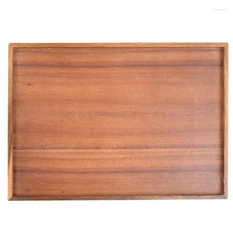 Tea Trays Wooden Tray Rectangular Coffee Plate Walnut Solid Wood Organizer El Baking Pizza Steak Square