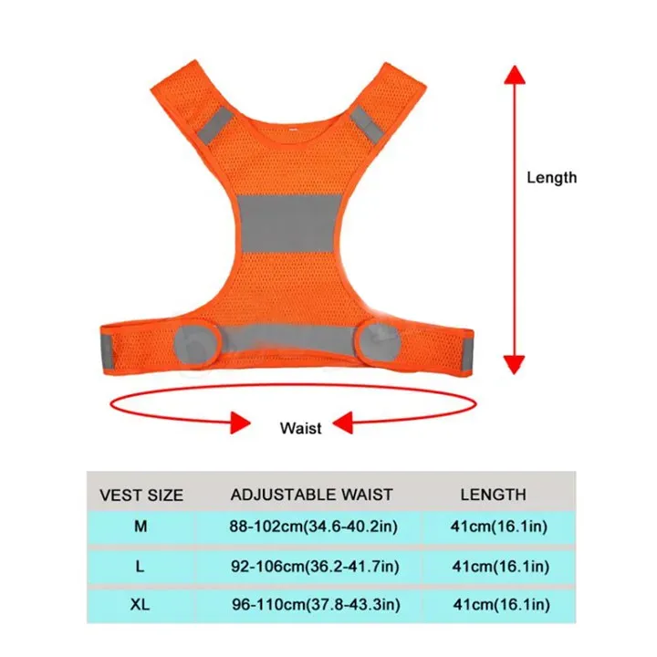 Visibility Reflective Vest Outdoor Safety Vests Cycling Vest Working Night Running Sports Outdoor Clothes Home Clothing 