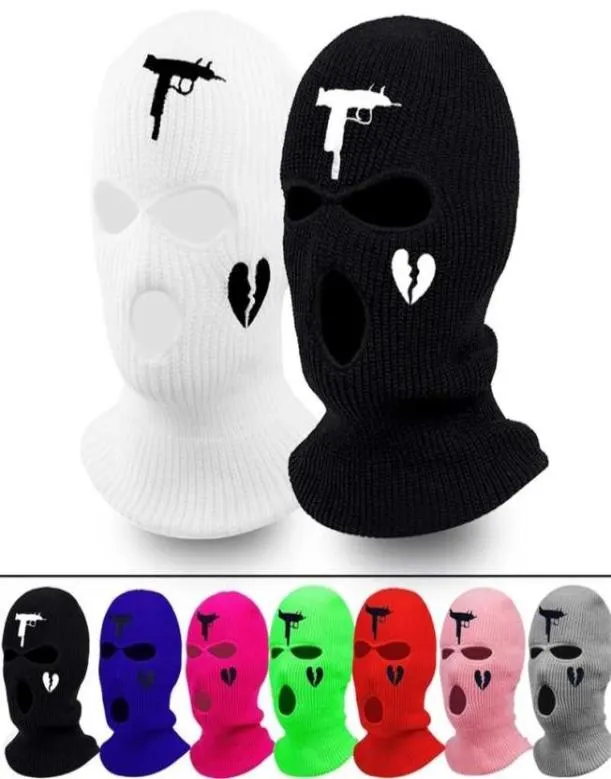 Moda Neon Balaclava Üç Bağlantı Maskesi Taktik Tam Yüz Kış Şapkası Partisi Sınırlı Nakış Kemik Maskulino 2201089956327